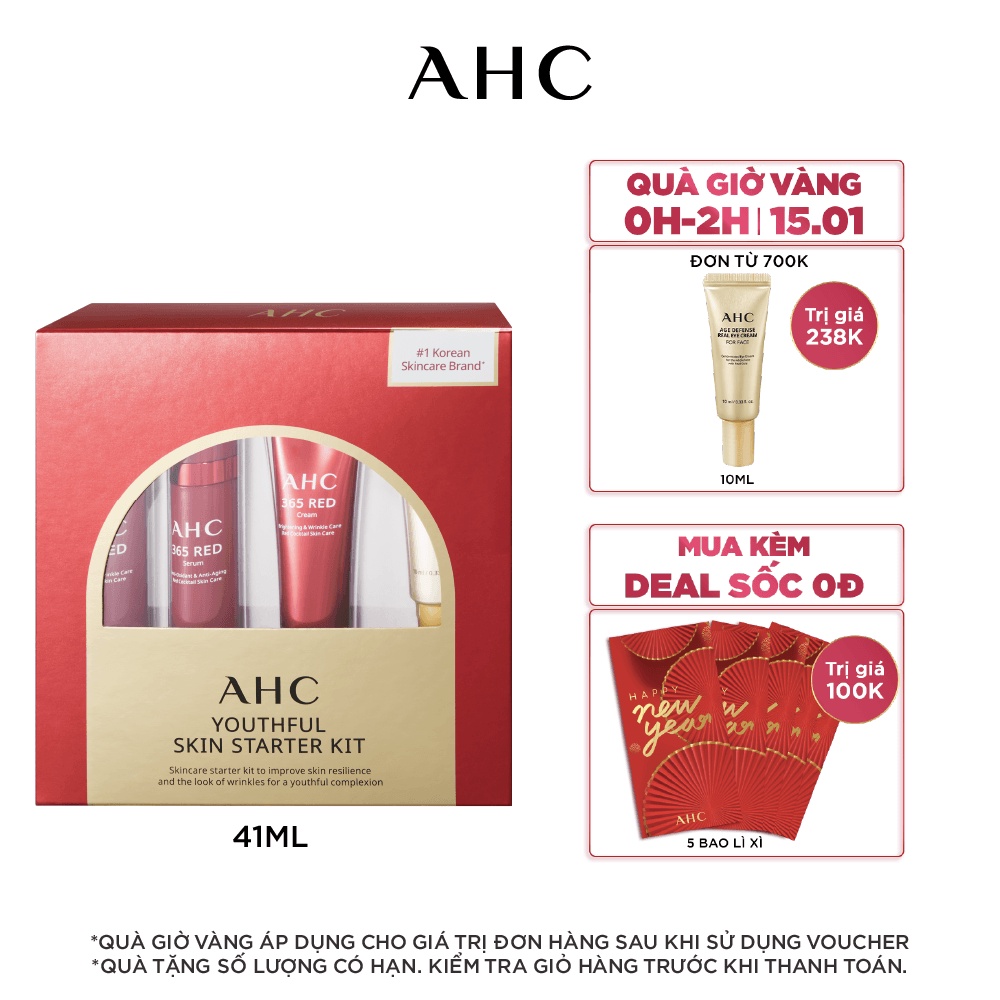 [Mã COSAHC03 giảm 10% đơn 600K] Bộ Sản Phẩm Chống Lão Hóa Minisize AHC Youthful Starter Kit (4 Sản Phẩm)