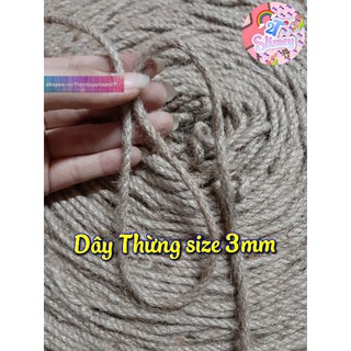 [ Size 3mm ] 10 Mét Dây Thừng / Dây Gai Trang Trí , decor, handmade, trụ cào móng cho mèo,..
