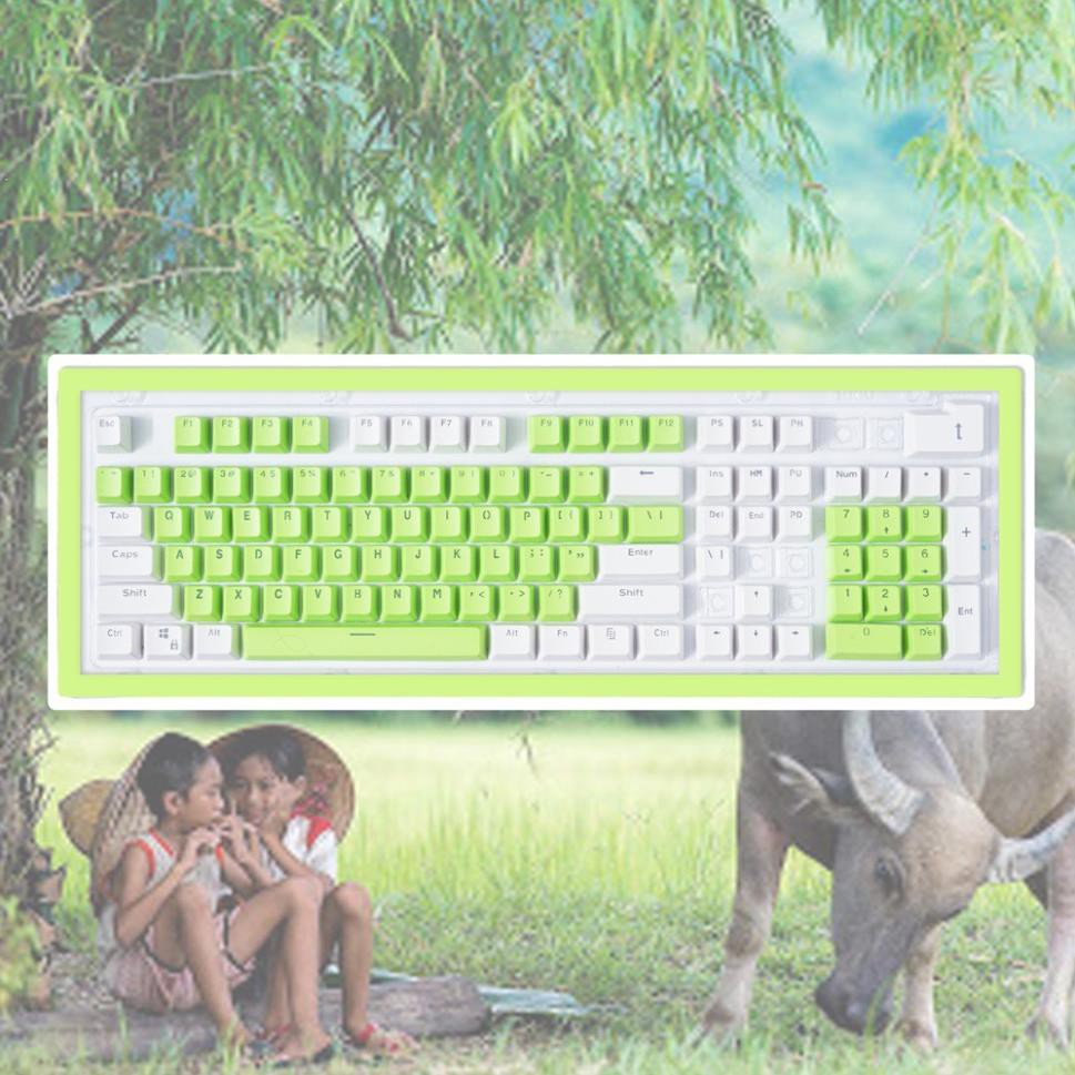 SET KEYCAP PBT DOUBLESHOT 104 PHÍM MIX MÀU XUYÊN LED