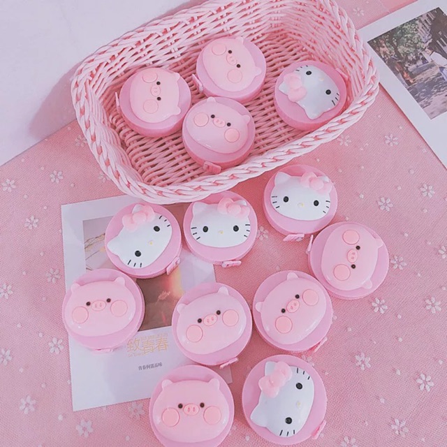 Thước cuộn rút gọn hình Kitty/Piggy dễ thương