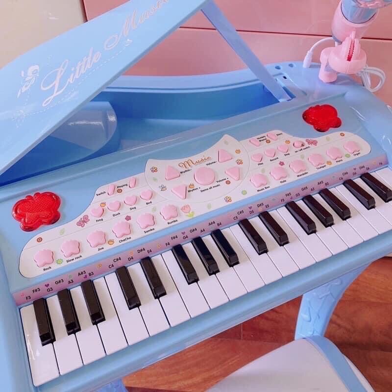 Đàn piano cho bé kết nối ipad, điện thoại kèm mic, ghế, thu âm