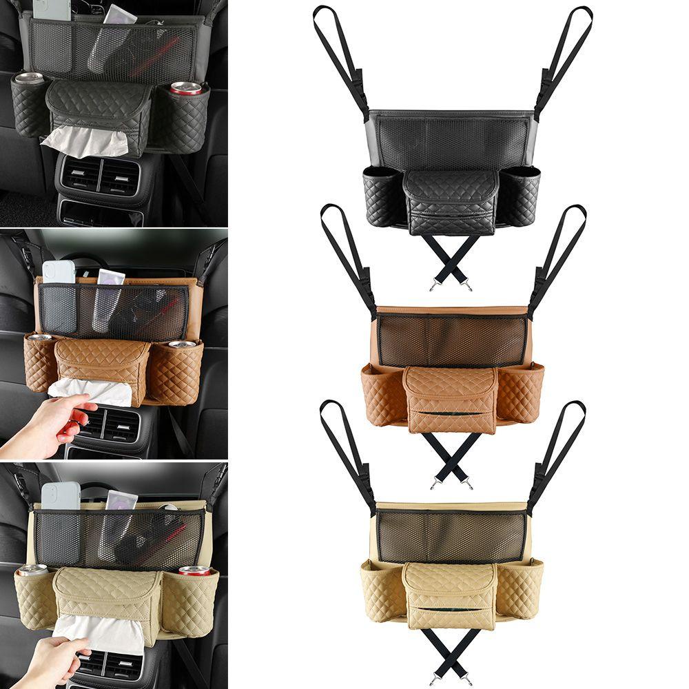 JONYE Túi Da PU Đựng Vật Dụng Gọn Gàng Gắn Ghế Ngồi Xe Hơi