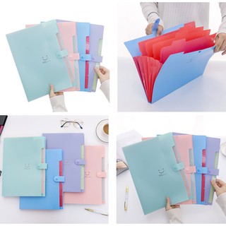 Túi đựng giấy A4 hình mặt cười cute có nhiều ngăn giúp sắp xếp tài liệu gọn gàng nhanh chóng