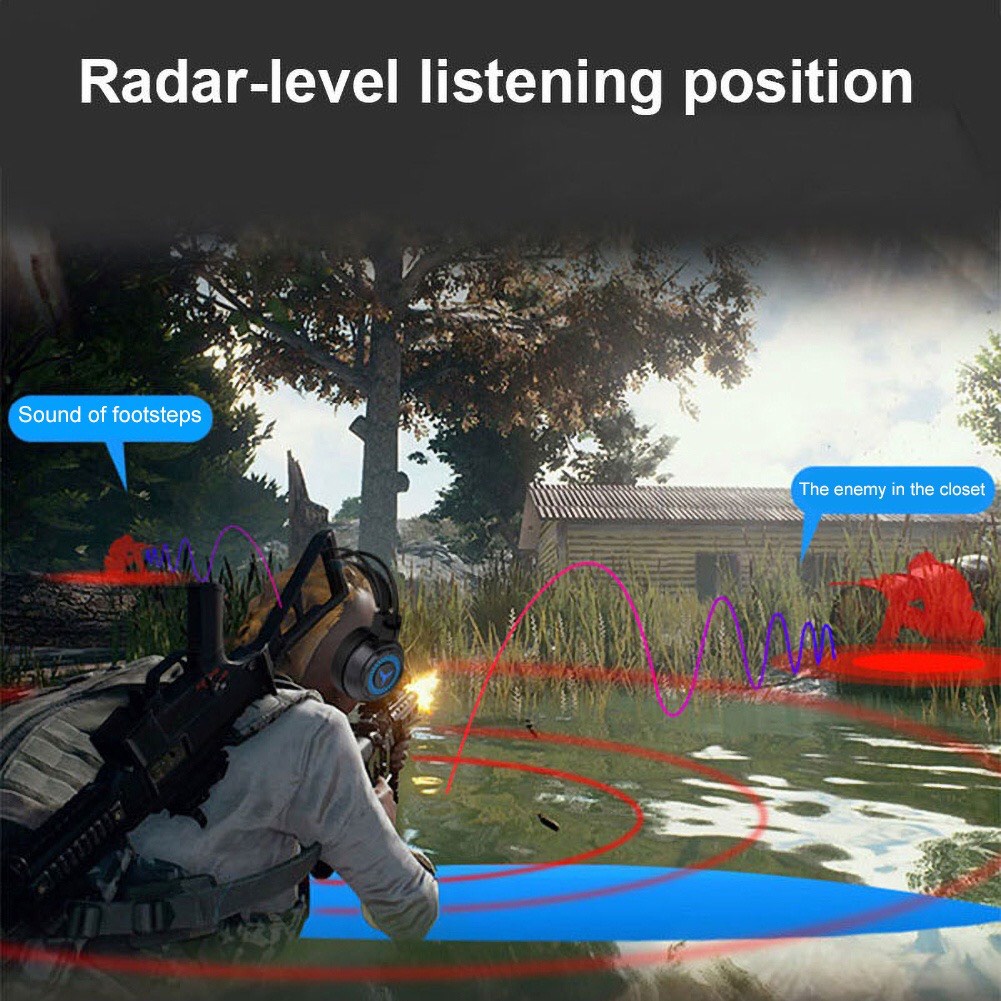 Tai Nghe Gaming HS705 Headset Pro, Tai Nghe Chụp Tai CÓ MIC có Đèn Led 7 Màu cho PC / PS4 Slim Pro / Xbox One X S