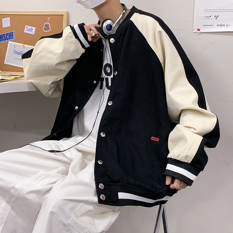 [ xả kho về ăn tết] áo khoác bomber nam đẹp 2 màu đen trắng dễ phối đồ | BigBuy360 - bigbuy360.vn