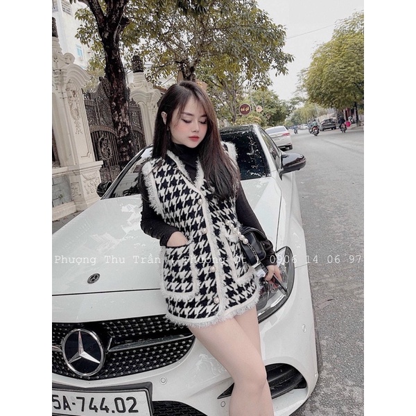 Áo gile lông thỏ ziczac hot hit