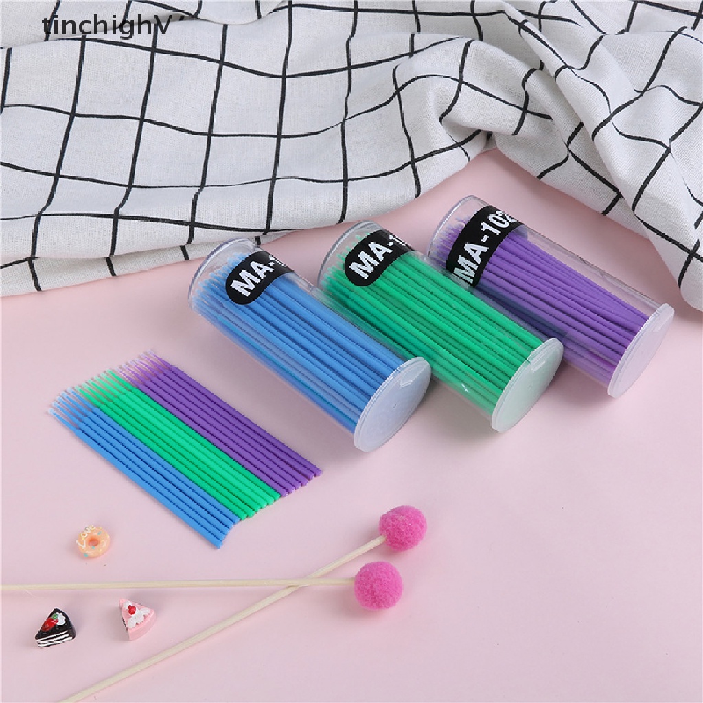 Set 100 Tăm Bông 13 Màu Tùy Chọn Trang Điểm Nối Dài Lông Mi