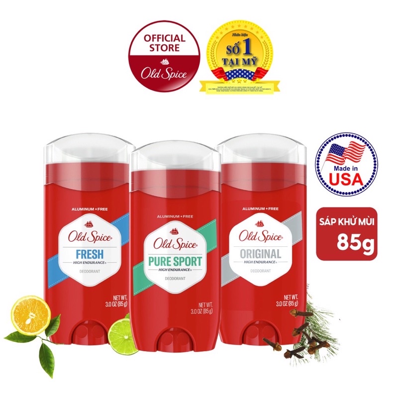 Sáp Lăn Khử Mùi &amp; Ngăn Tiết Mồ Hôi Old Spice nhiều mùi hương 73g Fiji / Timber / Bearglove / Wolfthorn -Te