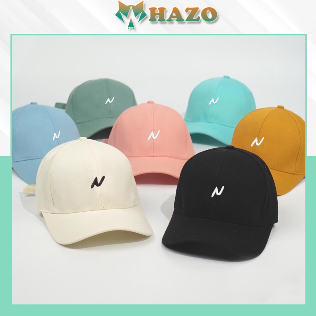 Mũ Lưỡi Trai Nón Kết Nhung Cao Cấp Thêu Chữ N Fashion 397 Phong Cách Ulzzang Form Unisex Nam Nữ - Hazo