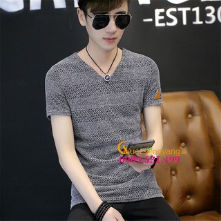 Áo nam áo thun nam lưới 3 chiều màu xám GLA026 xám Cuocsongvang