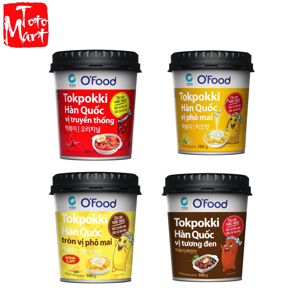 Tokpokki Hàn Quốc O'Food các vị (105g)