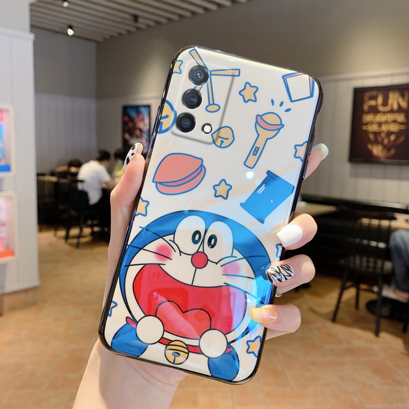 Ốp điện thoại mềm hình Doraemon có giá đỡ cho OPPO A95 A16k A16 A74 A54 4G A94