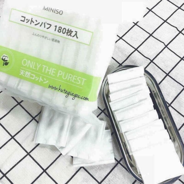 Bông tẩy trang/Bông tẩy trang Miniso 180 miếng