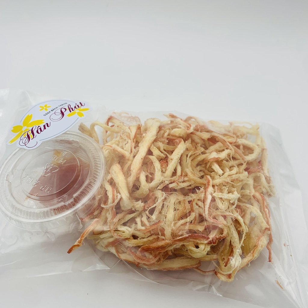 Mực hấp nước dừa chấm tương ót - cả túi 90-100gr