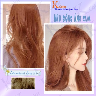 Thuốc nhuộm tóc màu NÂU CAM không tẩy sử dụng tại nhà nhiều thảo dược giá rẻ nhất