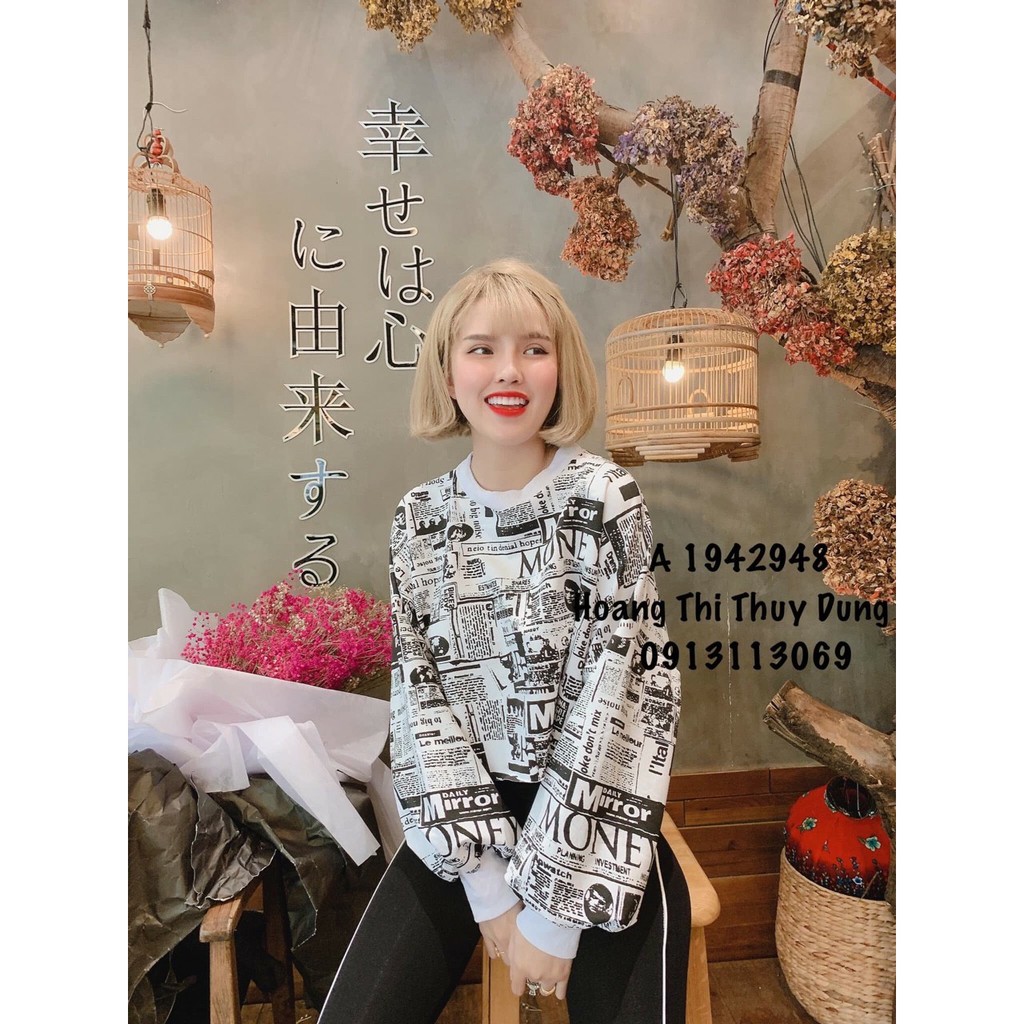 Áo Thun Tay Dài Form Croptop In Hình Báo Cá Tính TTS0726