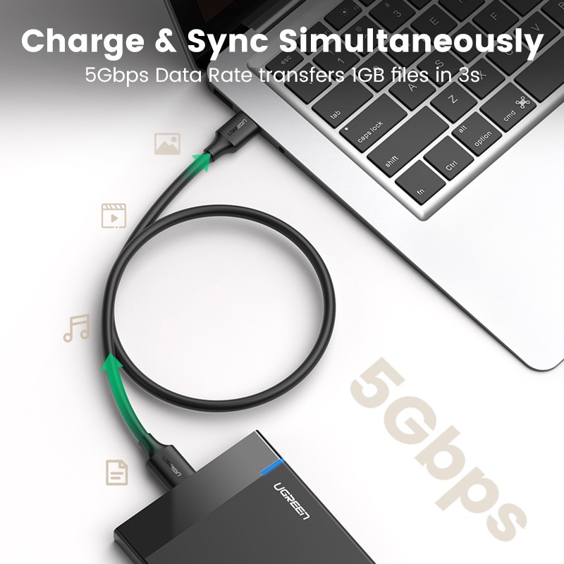Dây cáp Ugreen micro USB 3.0 cho Samsung Note3
