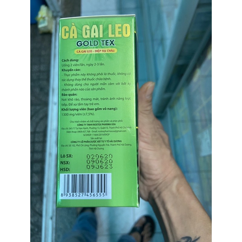 Cà Gai Leo gold tex Giải Độc Rượu - Bảo Vệ Gan, bổ gan mát gan, giải độc, tăng cường chức năng gan( 50 viên)