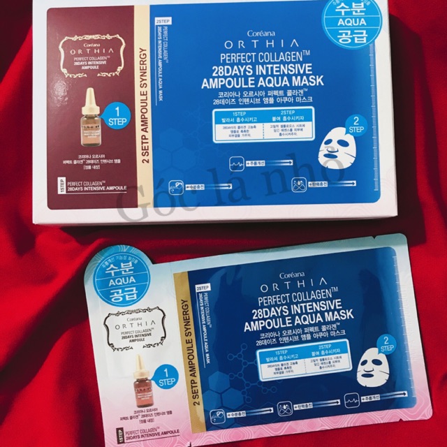 Coreana ORTHIA Perfect Collagen 28 days intensive ampoule aqua Mask UPGRADED 🥀 (BẢN MỚI NHẤT 2017) 