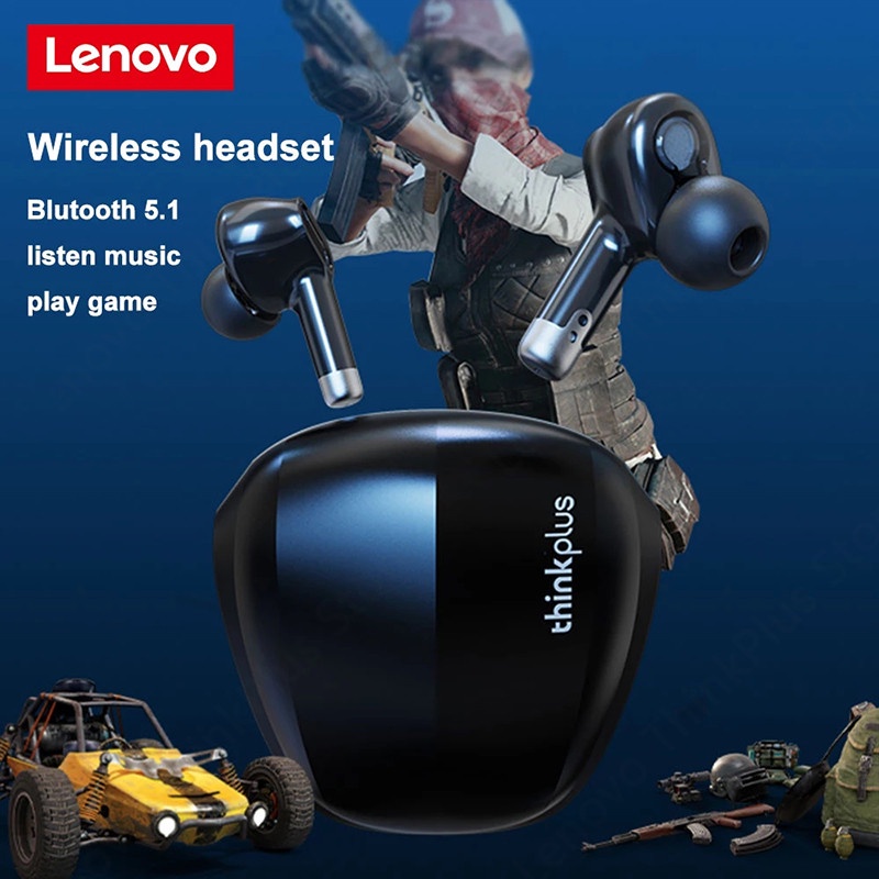 Tai nghe gaming không dây Lenovo GM2 TWS stereo giảm ồn thông minh âm thanh dễ chịu điều khiển cảm ứng mic Bluetooth 5.1