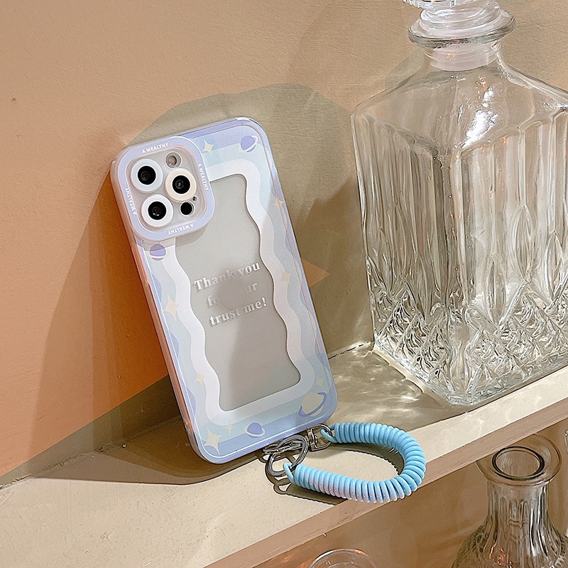 Ốp lưng iphone ốp Điện Thoại Trong Suốt Hình Hành Tinh Có Dây Đeo Cho iPhone 14 13 12 11 PROMAX XS XR XSMAX SE2020