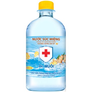 1 thùng 12 chai nước súc miệng dr. muối hương gừng 500ml