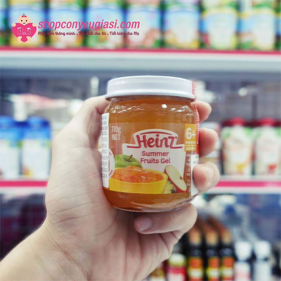 Heinz - Hoa quả nghiền/ Váng Custard đóng lọ thuỷ tinh 110g Úc (có tem NK chính hãng)