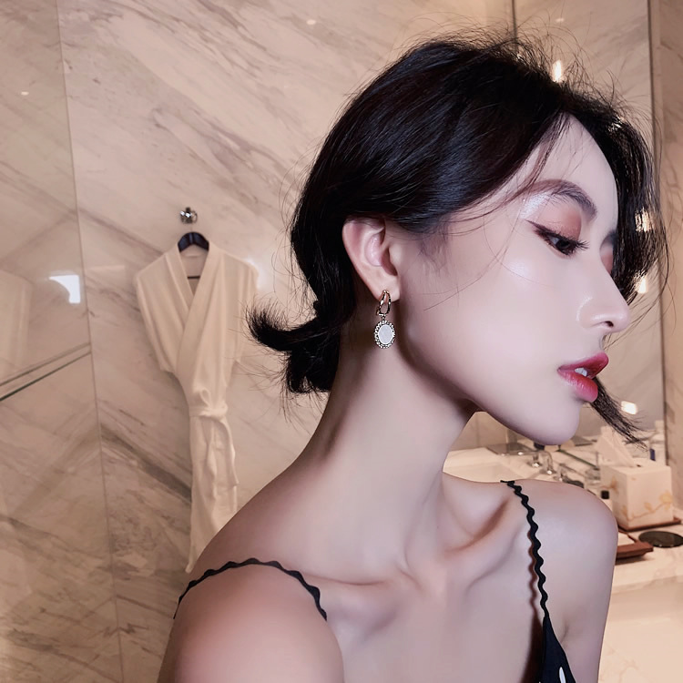 Đôi Bông Tai Mạ Bạc 925 Đính Đá Thời Trang Cho Nữ