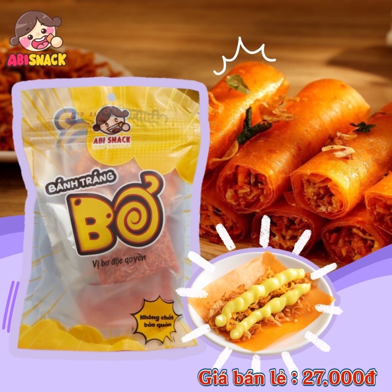 [OFFICIAL STORE] Bánh Tráng Bơ Abi - Abi Snack (đã kèm tuýp bơ)