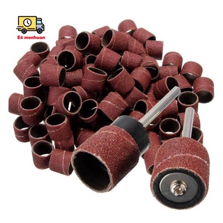 Set 100 vòng giấy nhám 1 / 2 inch + 2 đầu xoay x bằng silicon