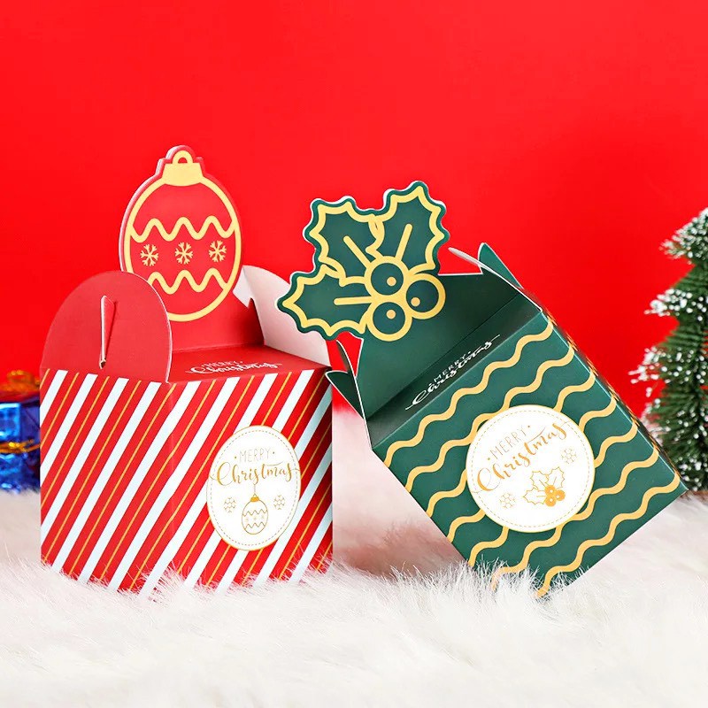 Hộp quà giấy Giáng Sinh, Hộp quà Noel nắp hộp hình 3D nhiều màu sắc tươi sáng đáng yêu Baby-S – SG011