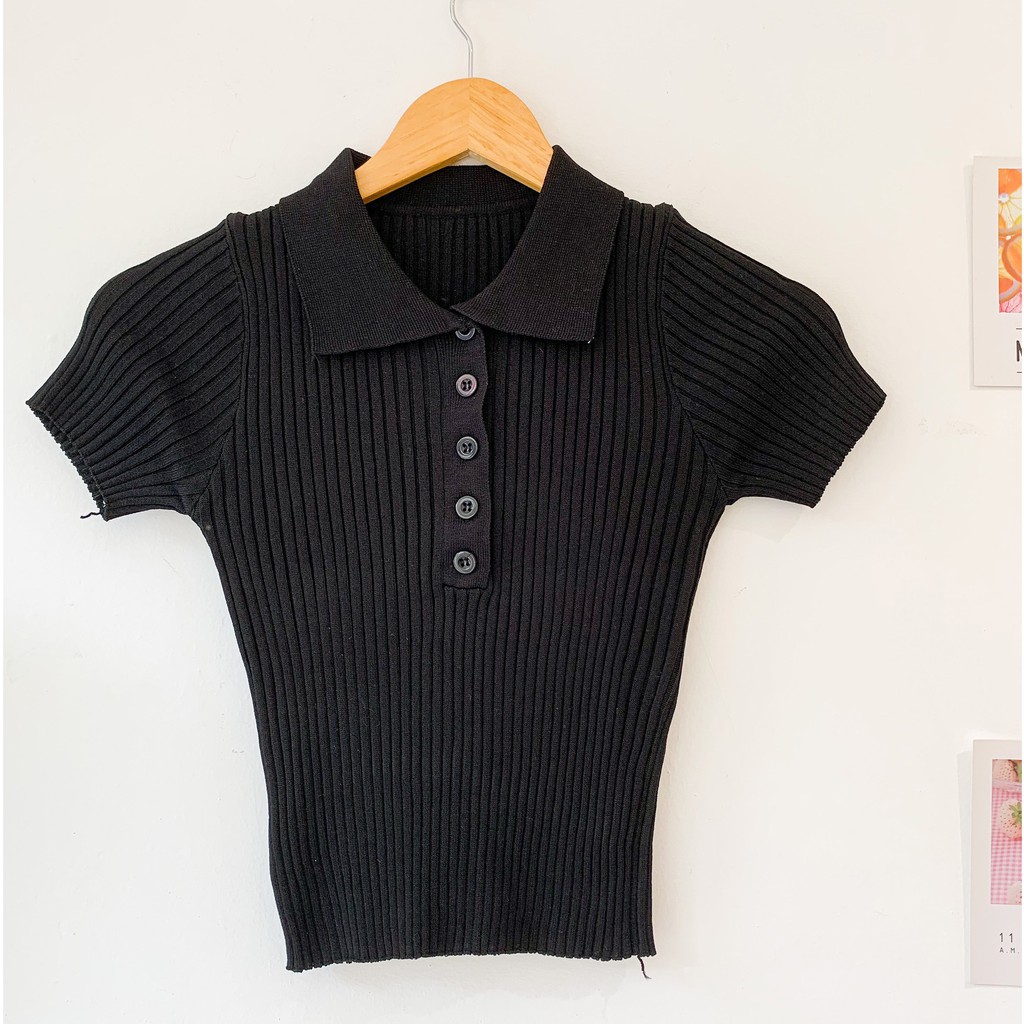 ÁO LEN DỆT KIM NGẮN TAY CỔ POLO - ATN117 | BigBuy360 - bigbuy360.vn