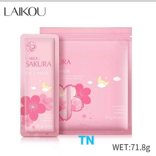 Mặt nạ ngủ hoa anh đào Sakura Laikou (bịch 15 gói nhỏ )