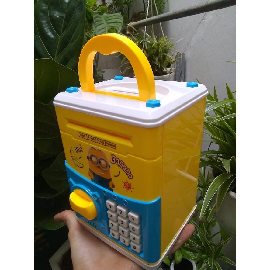 Két sắt mini cho bé mật mã 4 số / két ATM thông minh sử dụng pin / ống heo tiết kiệm tiền