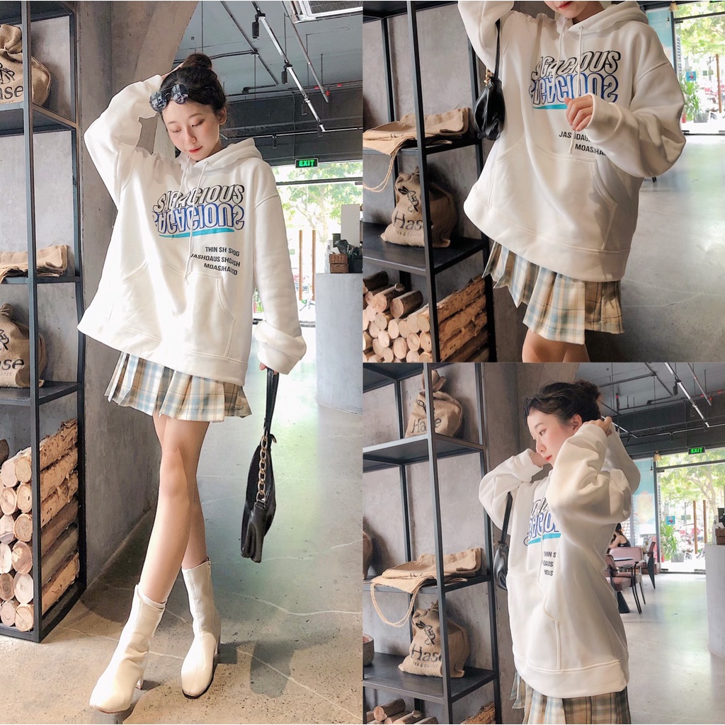 Áo Hoddie nam nữ nỉ bông in chữ SAGA form rộng ZooZoo