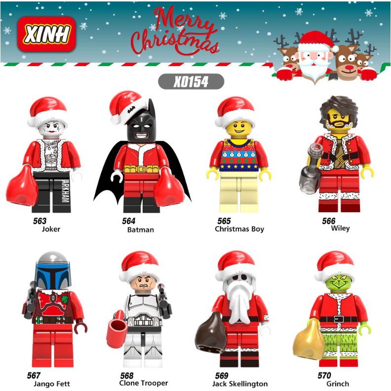 Minifigures Các Nhân Vật Phiên Bản Giáng Sinh Noel X563 - X570