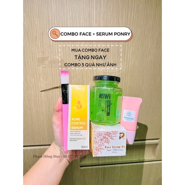 COMBO KEM FACE P1 VÀ SERUM MỚI PONRY (TẶNG KÈM QUÀ)