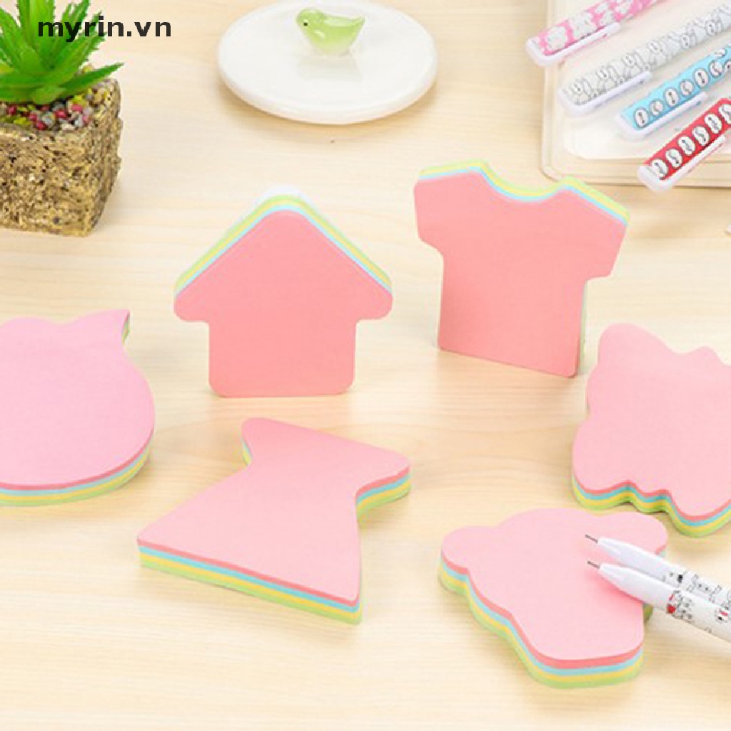 Bộ 100 Giấy Ghi Chú Họa Tiết Trái Tim / Ngôi Sao / Chiếc Lá Xinh Xắn Vn VN VN