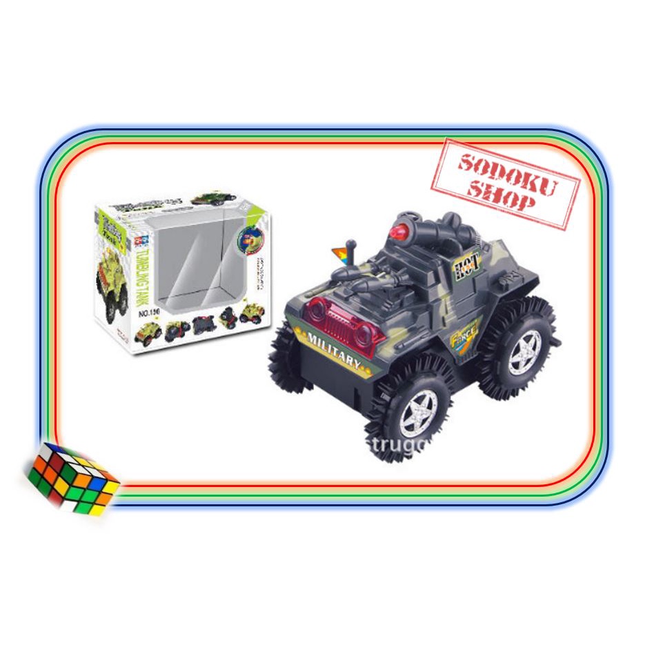 Xe Tăng Nhào Lộn, Xe Tăng Lật Cho Bé, Chạy 2 Pin AA  02045