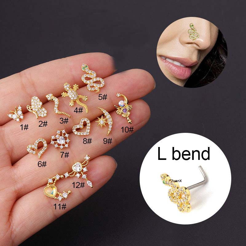 Khuyên mũi nhiều kiểu dáng sang trọng thời trang 20g