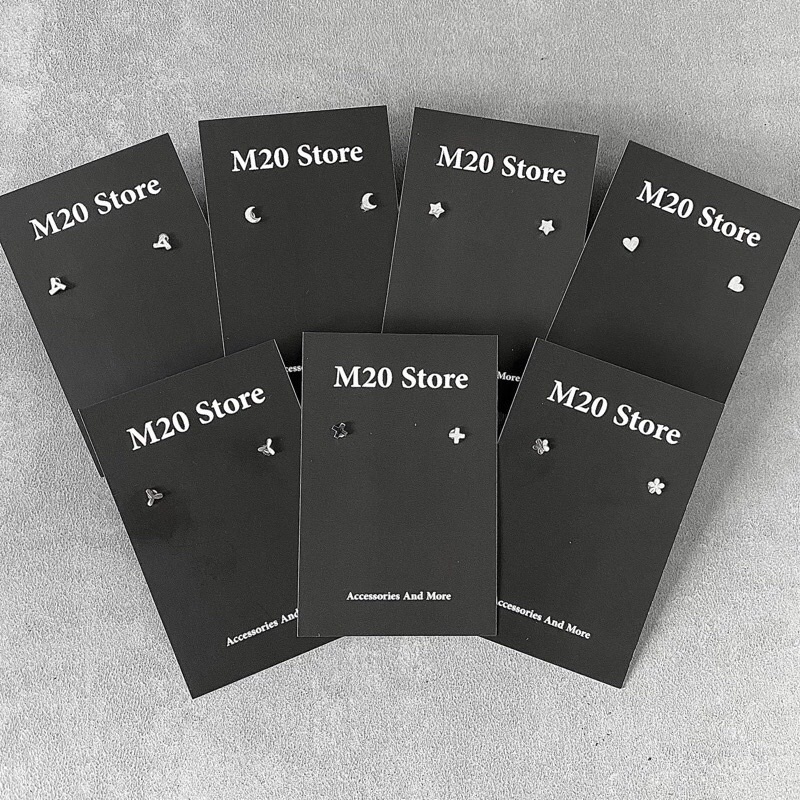 Bông Tai Nam Nữ Thép Titan Chống Gỉ, Khuyên Tai M20store Unisex Mini Phong Cách Đơn Giản Dễ Phối