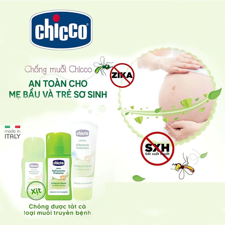 Xịt Chống Muỗi CHICCO - SPRAY REFRESHING & PROTECTIVE (100ml)