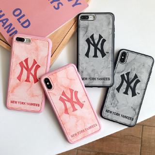 Ốp điện thoại silicon mềm kiểu đá hoa cương họa tiết Yankees cho iPhone 11 Pro XS Max XR X 6 6s 7 8 Plus SE 2020