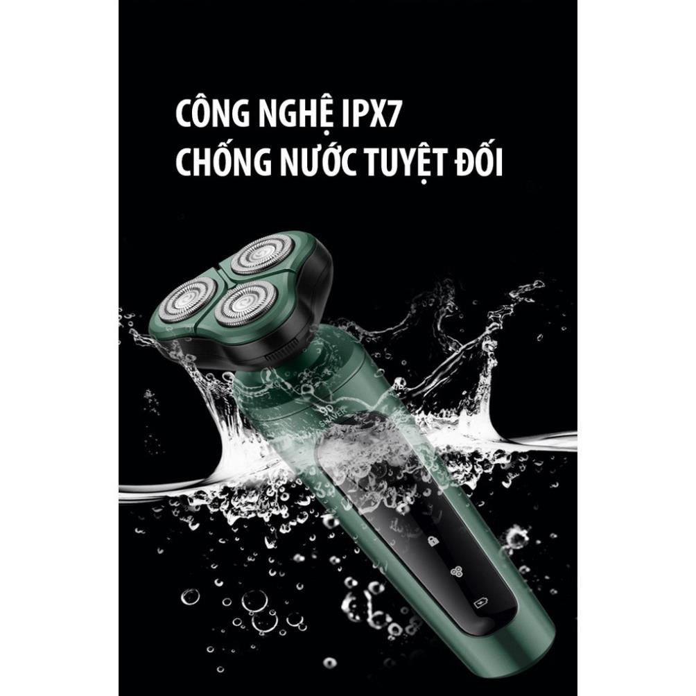 Máy cạo râu đa năng 9D Shaver, máy cạo râu 4 in 1 thông minh chống nước cao cấp