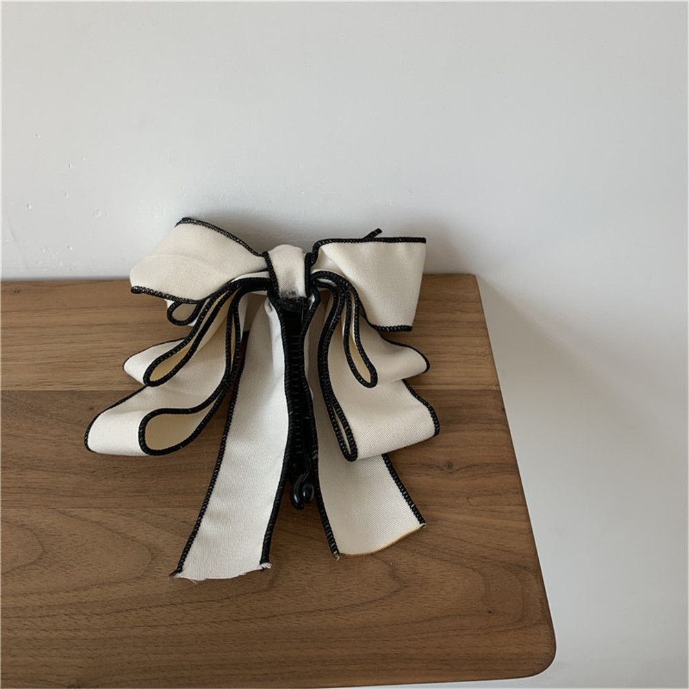 Kẹp tóc ruy băng thắt nơ đính ngọc trai xinh xắn cho nữ