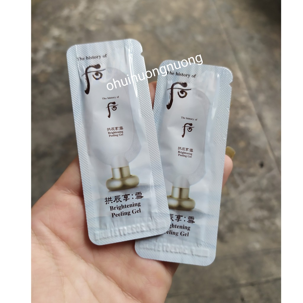 Combo 10 gói kỳ tẩy tế bào chết dưỡng trắng da Whoo Brightening Gel 1ml_OHUINUONG