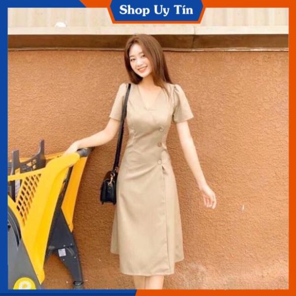 Đầm Công Sở Trẻ Trung  Váy Đi Dự Tiệc Cưới Hàn Quốc Nữ Cao Cấp, Vải Cotton Lạnh, Thiết Kế Cao Cấp, Màu Đen VD032 | BigBuy360 - bigbuy360.vn