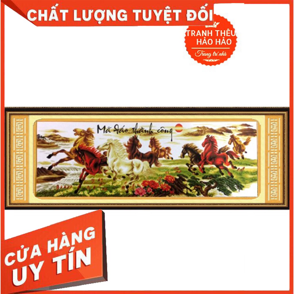 Tranh Thêu Tay MÃ ĐÁO THÀNH CÔNG