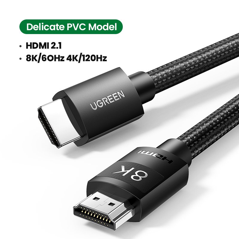 Cáp HDMI UGREEN JASOZ 8K 60Hz 2.1 48Gbps Male to Male Cable thích hợp cho TV máy tính PS4 PS5