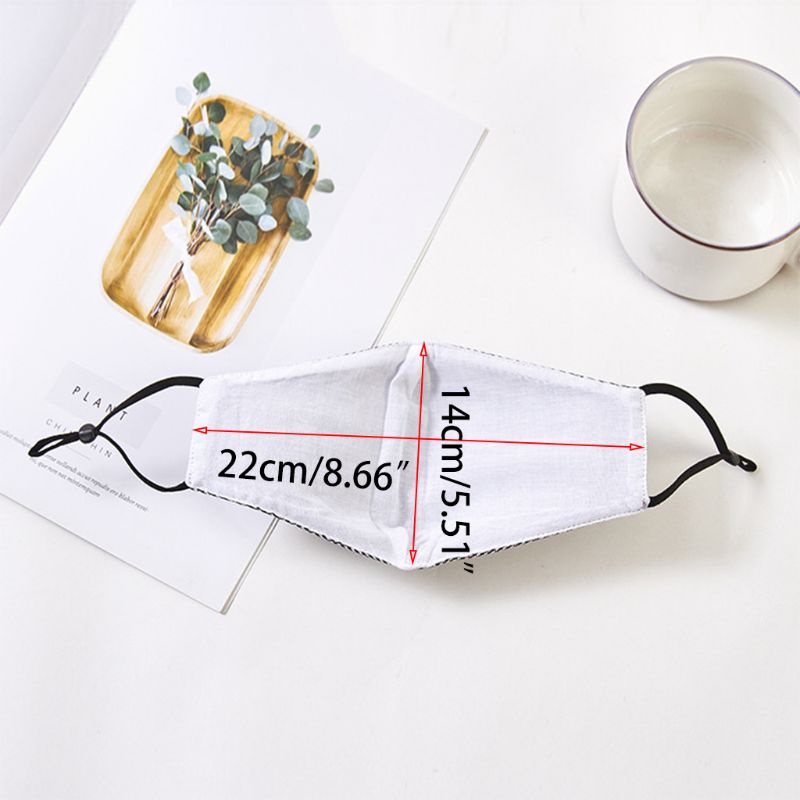 Khẩu Trang Cotton 3 Lớp Chống Bụi Họa Tiết Hoa Cúc Cho Nam Nữ Ốp